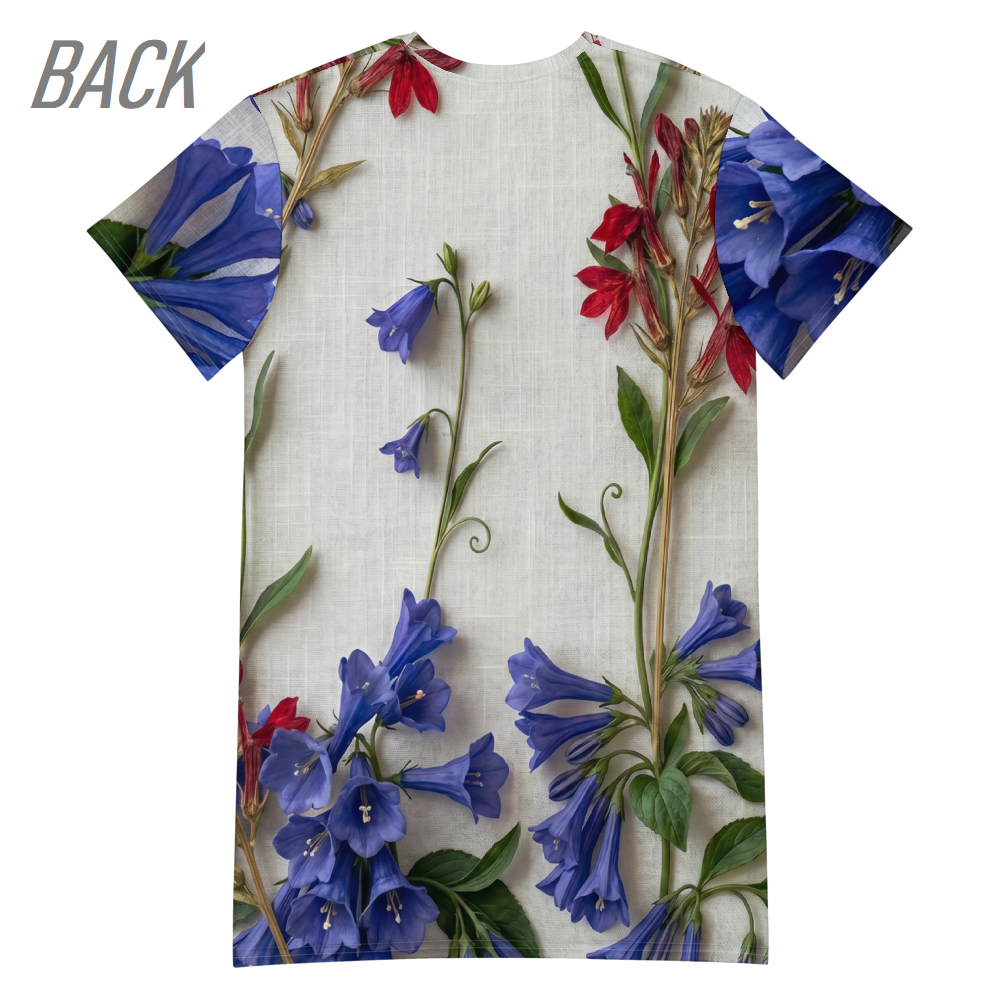 Americana's 250th Pressed Flowers Cotton T-shirt Dress, all sizes:  2XS - 6XL