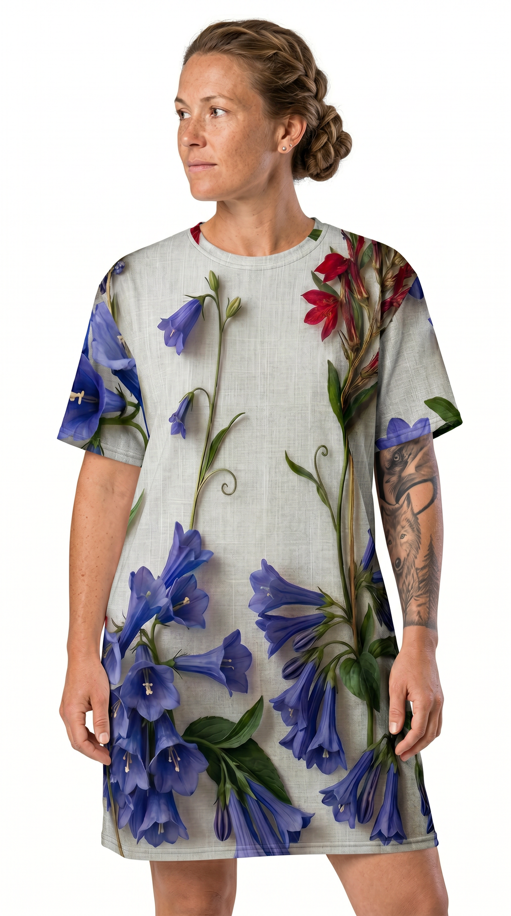 Americana's 250th Pressed Flowers Cotton T-shirt Dress, all sizes:  2XS - 6XL