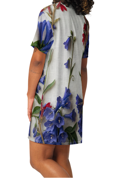 Americana's 250th Pressed Flowers Cotton T-shirt Dress, all sizes:  2XS - 6XL