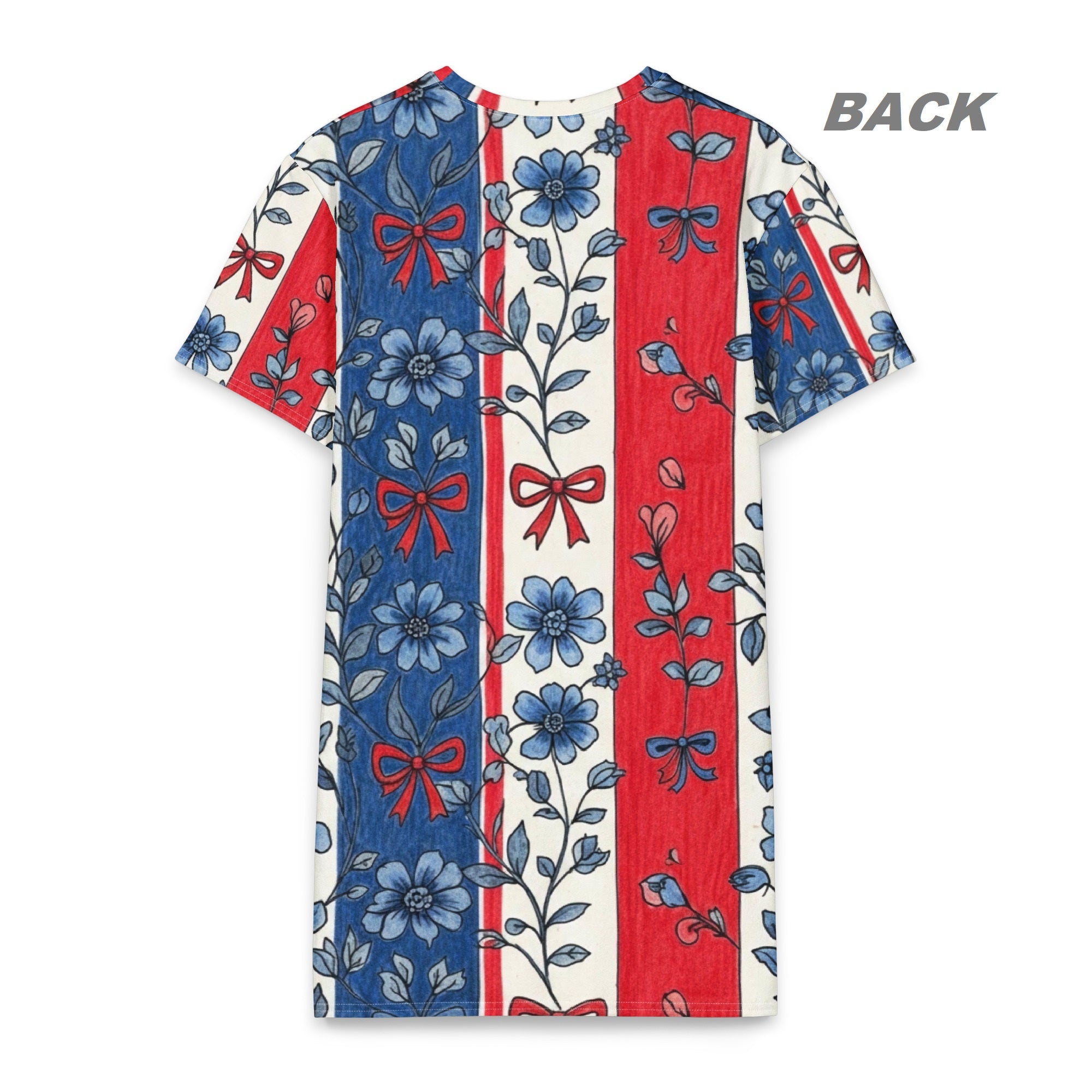 Americana's 250th Red, White & Blue Cotton T-shirt Dress, all sizes:  2XS - 6XL